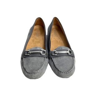 Vionic Gray Suede Flats Size 7 Rubber Soles Silver Buckle Detail Vionic Kenya